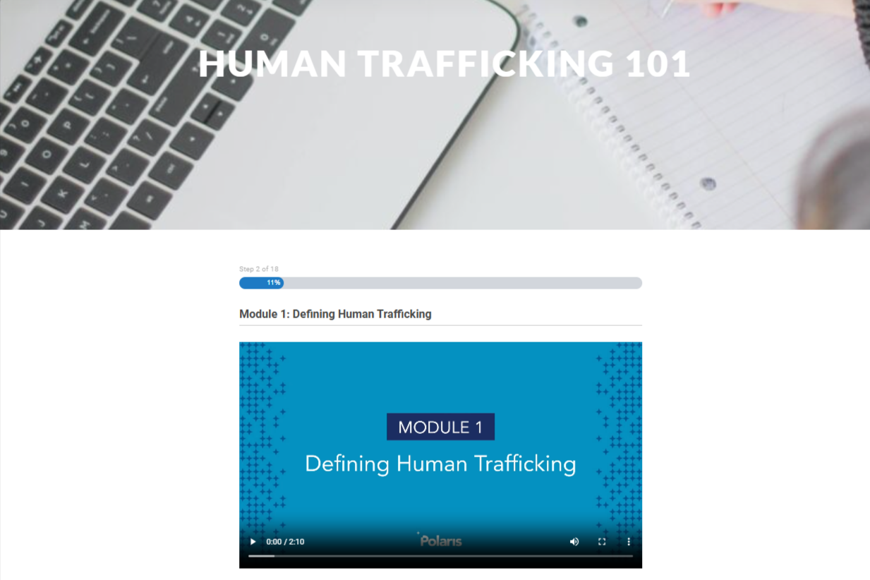 Human Trafficking 101 - Awareness Course from Polaris Project